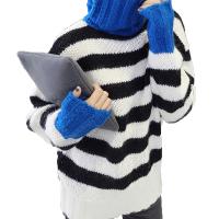 BOBOWALTZ欧洲站春夏装女2019新款欧货韩版条纹撞色显瘦高领针织衫毛衣套头B172f2616p1470