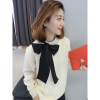 BOBOWALTZ欧洲站春夏装女2019新款欧货 韩版时尚蝴蝶结针织衫毛衣套头B172f2886p1410