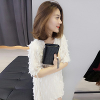 BOBOWALTZ欧洲站春夏装女2019新款欧货 韩版中长款直筒休闲白色连衣裙B181k00123p0110