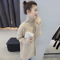 BOBOWALTZ欧洲站春夏装女2019新款欧货休闲宽松韩版高领中长款打底毛衣针织衫B172f2729p1453