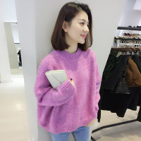 BOBOWALTZ欧洲站春夏装2019新款欧货宽松圆领套头韩范打底针织毛衣女B171c0078p1480