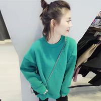 BOBOWALTZ欧洲站春夏装女2019新款欧货 韩版圆领加厚港味休闲卫衣套头B171d0329p1260