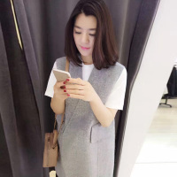 BOBOWALTZ欧洲站春夏装女2019新款欧货 韩版宽松直筒中长款背带连衣裙B171d0358p0020