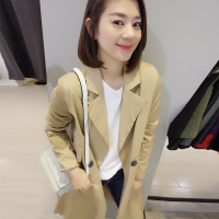 BOBOWALTZ欧洲站春夏装女2019新款欧货 时尚显瘦纯色翻领气质百搭风衣B171d0908p