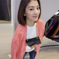 BOBOWALTZ欧洲站春夏装女2019新款欧货 韩版宽松毛针织开衫中长款外套B171d0947p1402