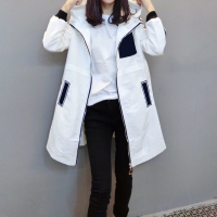 BOBOWALTZ欧洲站春夏装女2019新款欧货 韩版宽松连帽中长款休闲外套B171d0846p3010