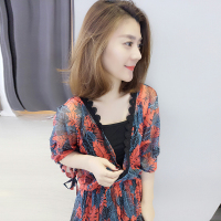 梵莉思欧洲站夏女2019新款欧货气质宽松韩版雪纺高腰连体休闲裤夏F171e4575p0102