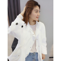 BOBOWALTZ欧洲站春夏装女2019新款欧货 韩版矮个子白色中长款风衣外套B181k00563p3010