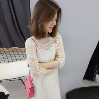 BOBOWALTZ欧洲站夏装女2019新款欧货韩版两件套裙子蕾丝仙女裙长款连衣裙B182k00927p0110