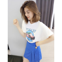 BOBOWALTZ欧洲站夏装女2019新款欧货 韩版休闲薄款打底衫白色短袖T恤上衣B182k00893p1510