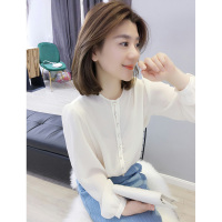 BOBOWALTZ欧洲站春夏装女2019新款欧货韩版休闲上衣显瘦雪纺衫衬衫B181k00684p1110