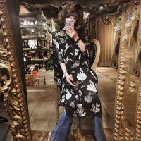 赛美意欧洲站春夏季女2019新款欧货站气质宽松花色中长款雪纺连衣裙S181m01636p0130