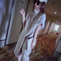 赛美意欧洲站春夏季女2019新款欧货 中长款宽松假两件衬衫裙连衣裙S182m02690p0154