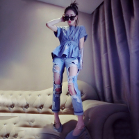 赛美意欧洲站春夏季女2019新款欧货短袖纯色简约收腰显瘦上衣T恤S182m03737p1570