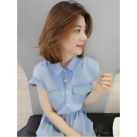 BOBOWALTZ欧洲站2019夏装新款欧货韩版时尚修身高腰短袖中长款连衣裙女装B182k02293p0171