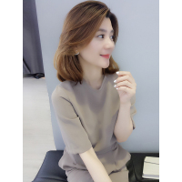 BOBOWALTZ欧洲站2019夏装新款欧货气质时尚洋气网红气质时髦阔腿裤套装女B182k01971p4090