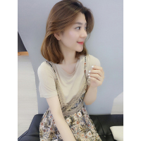 BOBOWALTZ欧洲站2019夏装新款女装欧货韩版心机吊带时尚中长款碎花连衣裙B182k02124p0100