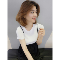 梵莉思欧洲站夏女2019新款 欧货宽松显瘦高腰阔腿裤百搭吊带连体裤F182n01377p2430