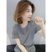 梵莉思欧洲站夏装女2018新款欧货潮时髦洋气小衫上衣配短裤时尚两件套装F182n01384p4030