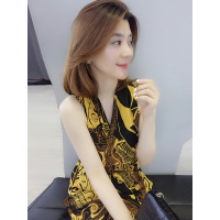 梵莉思欧洲站夏女2019新款 欧货名媛收腰沙滩长裙雪纺连衣裙F182n01268p0150