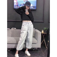 赛美意(SAIMEIYI)欧洲站春夏季女2019新款欧货宽松显瘦纯色短款长袖简约时尚T恤S182m07159p1010