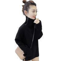 BOBOWALTZ欧洲站女春装2019新款欧货潮 中长款套头高领针织衫休闲毛衣B184k07561p