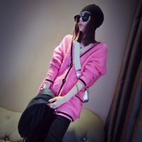 赛美意(SAIMEIYI)欧洲站2019新款女装春夏季欧货休闲宽松毛衣中长款针织开衫外套S184m11763p