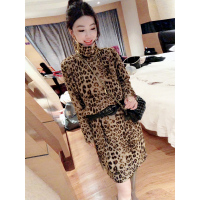 赛美意(SAIMEIYI)欧洲站春夏季2019新款欧货时尚气质豹纹裙子中长款打底连衣裙女S184m10884p