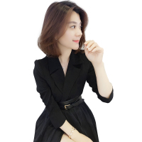 梵莉思(FANLISI)2019新品当季夏季欧洲气质连衣裙女士晚会礼服职业气质时尚西装F183n03357p