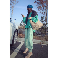 赛美意宽松大码休闲卫衣女 欧洲站女装2019春夏新款时尚气质宽松运动卫衣S184m10303p