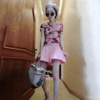 赛美意清新可爱短裙女 欧洲站女装2019春季新款清新可爱小女生短裙S182m05796p