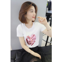 bobowalzt印花唯美简约短袖女 欧洲站女装2019春季新款印花唯美短袖B191y01777p