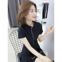 欧洲站夏装女装2019新款欧货潮时尚收腰气质显瘦荷叶边A字连衣裙B192y03377p