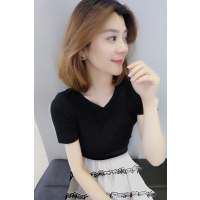 梵莉思连衣裙2019新款夏欧洲站女装韩版短袖拼接蛋糕裙中长款裙子F192t03544p