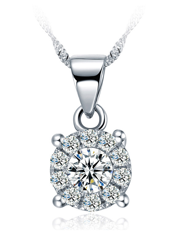 恒久之星 女人花 18k金群镶 钻石吊坠 女款 共36分ij 18k金共36分(13