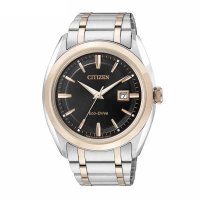 西铁城(CITIZEN)手表 光动能不锈钢时尚休闲男表 AW1114-51E