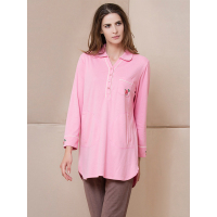 雅婷雅雯秋冬季家居服睡衣女长袖中长款套头居家服套装竹纤维