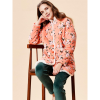 雅婷雅雯冬季珊瑚绒睡衣女长袖三层夹棉加厚纯棉法兰绒家居服套装