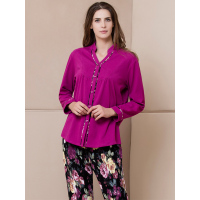 雅婷雅雯秋天睡衣家居服女秋冬长袖中年妈妈款莫代尔居家服套装