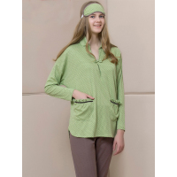 雅婷雅雯睡衣居家服女长袖秋冬天v领宽松套头家居服套装竹纤维冬