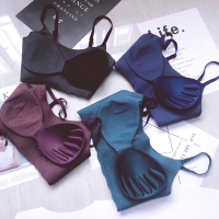 无痕运动抹胸防震运动聚拢内衣女无钢圈跑步背心睡眠胸罩8160