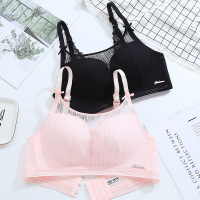 【植彩】春夏新品甜美少女BRA无钢圈抹胸式防走光聚拢文胸性感内衣薄