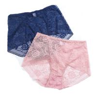 【3条装】性感蕾丝女士大码内裤中高腰包臀无痕三角裤短裤 920