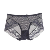 3条法式女士无痕性感蕾丝透明提臀内裤头大码新款低腰轻薄透气女式三角裤1881 均码