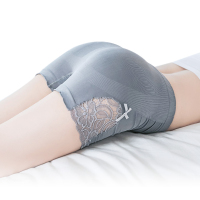 植彩安全裤防走光女打底冰丝无痕夏季薄款大码保险蕾丝短裤3条 hy01