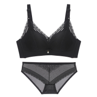 植彩性感蕾丝文胸套装薄款透气聚拢小胸舒适无痕无钢圈内衣女6303