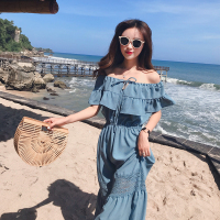 Ms.Maggie韩版新款冷淡风蕾丝拼接长款连衣裙8401-3357-K95-WML