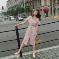 Ms.Maggie韩版格子系带连衣裙1193-A807-K65-FS