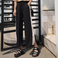 Ms.Maggie韩版新款侧边宽条九分阔腿休闲裤5067-79277-K40-HHS