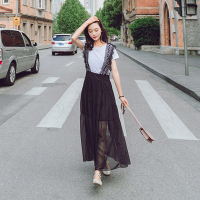 Ms.Maggie韩版新款波点2件套蕾丝背带裙8406C-XT29-K105-HBS